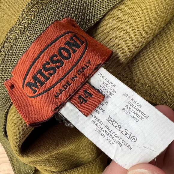 Missoni Wide-Leg Pants Pull-On Yellow Size 44 IT Size 8 - Picture 9 of 12